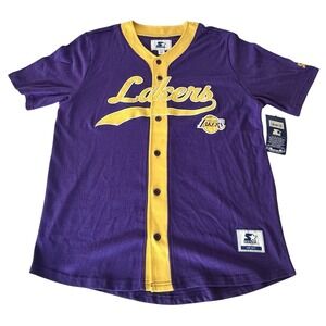Los Angeles Lakers Starter NBA Baseball Jersey - Men's Large